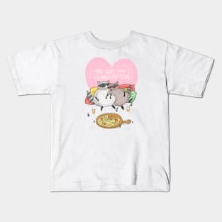 Raccoon Couple Kids T-Shirt